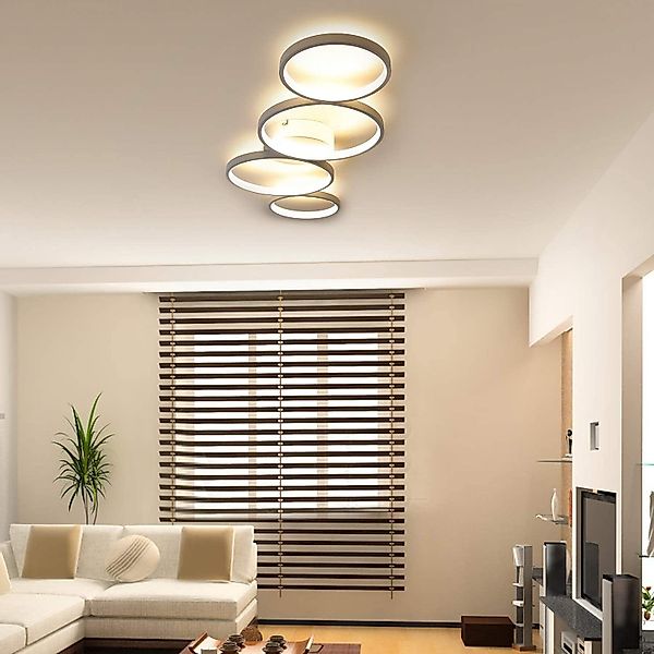 Nettlife LED Deckenleuchte Schwarz Modern 4 günstig online kaufen