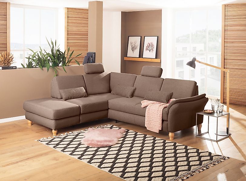 Home affaire Ecksofa "Palace L-Form", incl. Sitztiefenverstellung, wahlweis günstig online kaufen