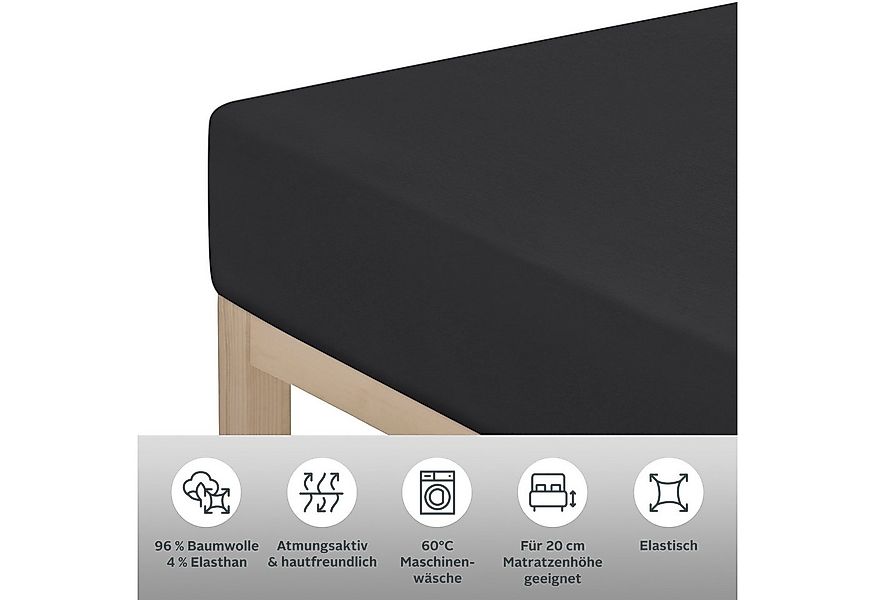 OTTO home Spannbettlaken Cremona Comfort, Jersey-Elasthan, Gummizug: rundum günstig online kaufen