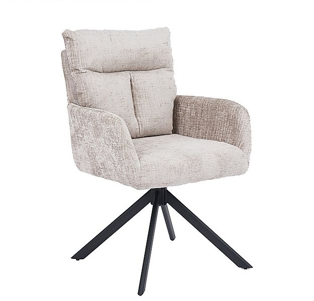 HOME DELUXE Esszimmerstuhl mit Armlehne ALUNA (1 St), 360° Drehfunktion, Ar günstig online kaufen