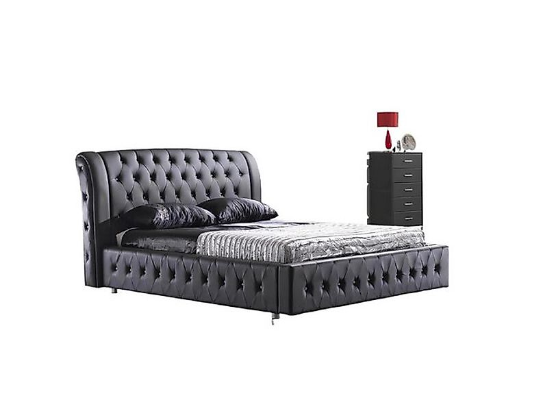 JVmoebel Bett Polster Doppel Ehe Betten Modernes Designer Bett Leder Textil günstig online kaufen