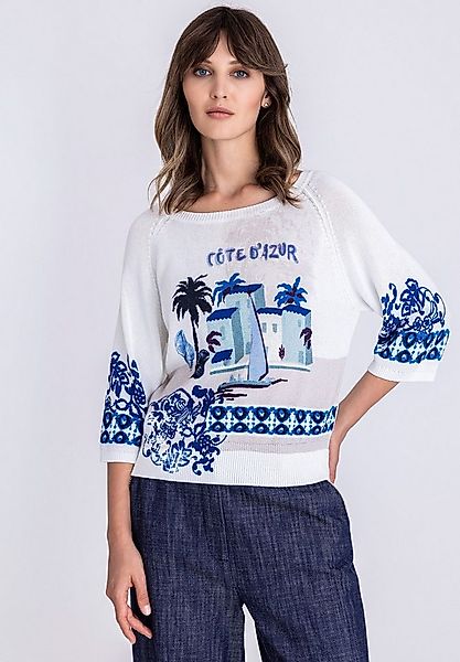 TUZZI Strickpullover mit Bordürenprint günstig online kaufen