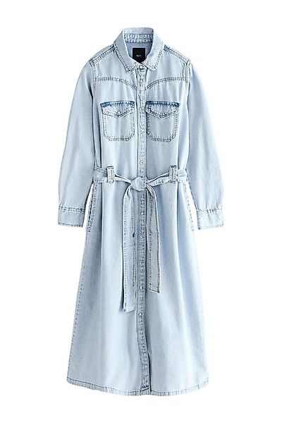 Next Jeanskleid Jeans-Midikleid mit gestuftem Frontsaum (1-tlg) günstig online kaufen