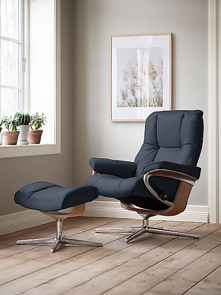 Stressless "Mayfair" Set, Relaxsessel mit Hocker, mit Hocker, mit Cross Bas günstig online kaufen