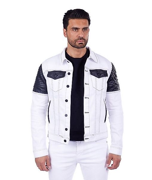 KINGZ Jeansjacke KINGZ Herren Jeansjacke mit Totenkopf Weiß XXL Totenkopf günstig online kaufen
