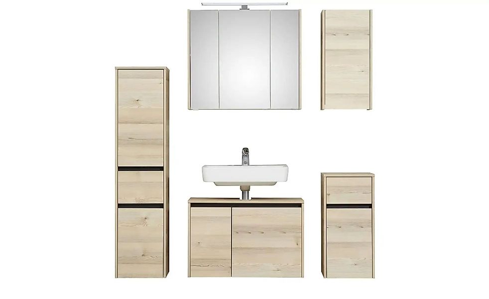 Badkombination  Dillinger See ¦ holzfarben ¦ Maße (cm): B: 150 H: 200 Schrä günstig online kaufen