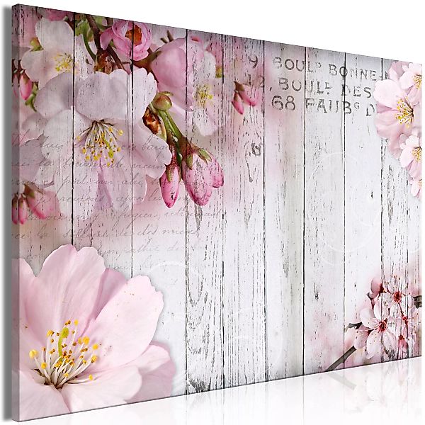 Wandbild - Flowers on Boards (1 Part) Wide günstig online kaufen