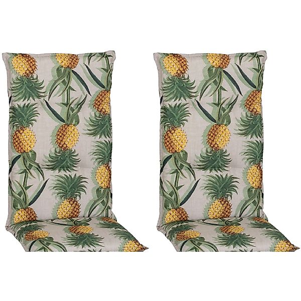 Beo Sitzauflage Hochlehner Treffelstein 2er-Set Ananas-Motiv günstig online kaufen
