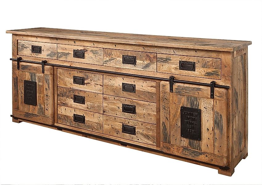 Massivmoebel24 Sideboard (Sideboard Mango 200x45x90 natur günstig online kaufen