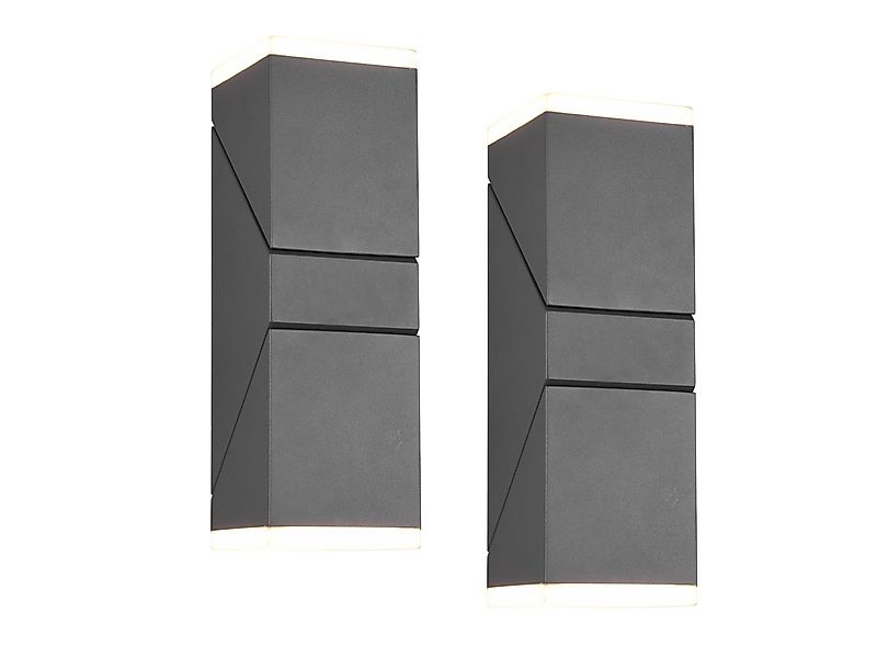 TRIO Leuchten LED Außen-Wandleuchte, LED fest integriert, warmweiß, 2er-SET günstig online kaufen