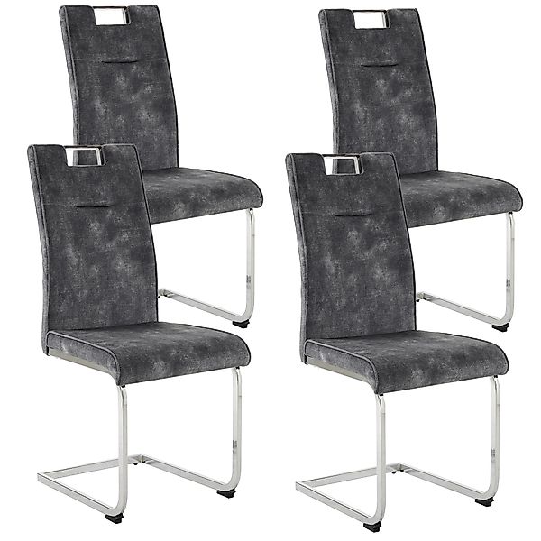 Esstisch Stühle, Set 4, mit hochwertiger Samtstoff, Anti-Rutsch-Design, mod günstig online kaufen