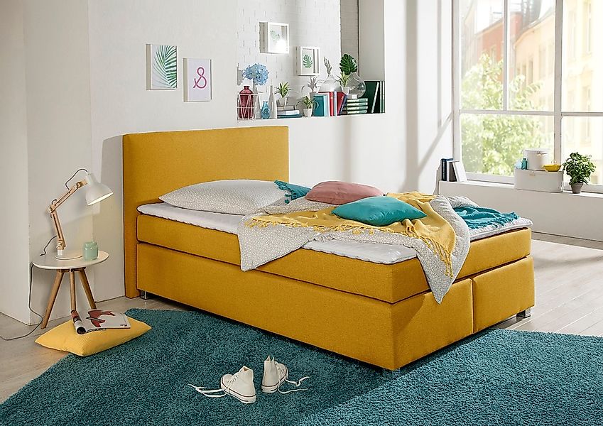 Home affaire Boxspringbett "Eliana" inkl. Topper, in 4 Breiten, 3 Matratzen günstig online kaufen