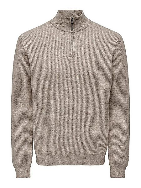 ONLY & SONS Troyer ONSTEGAN REG 5 WOOL HALF ZIP KNIT BF günstig online kaufen