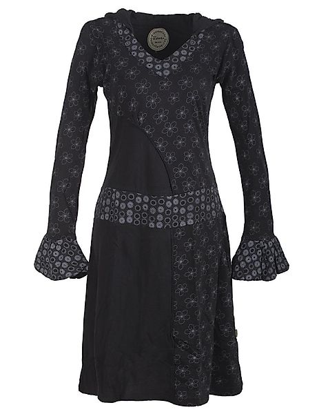 Vishes Zipfelkleid Langarm Blümchen Kapuzenkleid mit günstig online kaufen