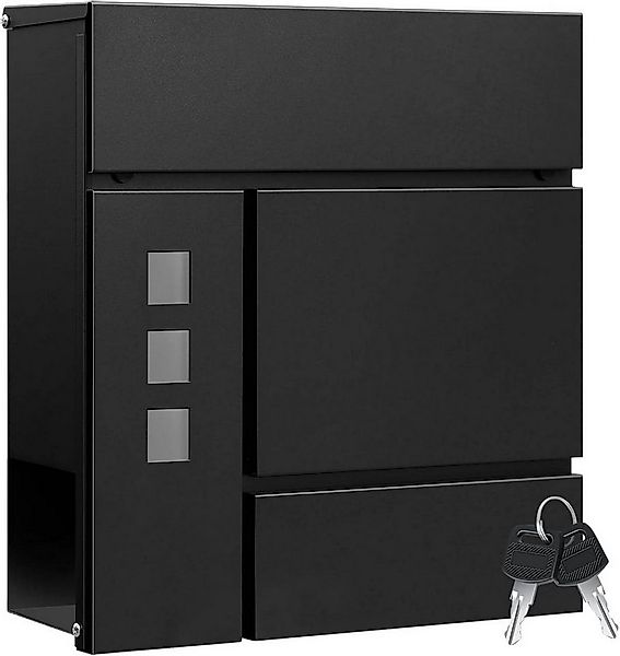 Woltu Wandbriefkasten (1-St), Postkasten mit Zeitungsfach Sichtfenstern Kla günstig online kaufen