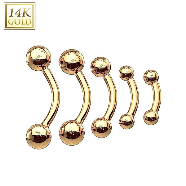 Taffstyle Augenbrauenpiercing Augenbrauen Piercing 14 Karat günstig online kaufen