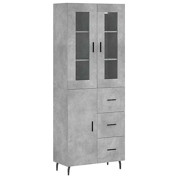 vidaXL Highboard Betongrau 69,5x34x180 cm Holzwerkstoff 3198485 günstig online kaufen