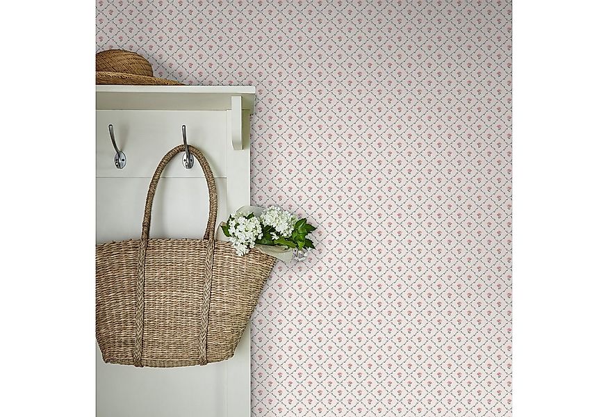 LAURA ASHLEY Vliestapete Kate, glatt, kariert, (1 St), 10mx52cm (ca. 5m2) günstig online kaufen