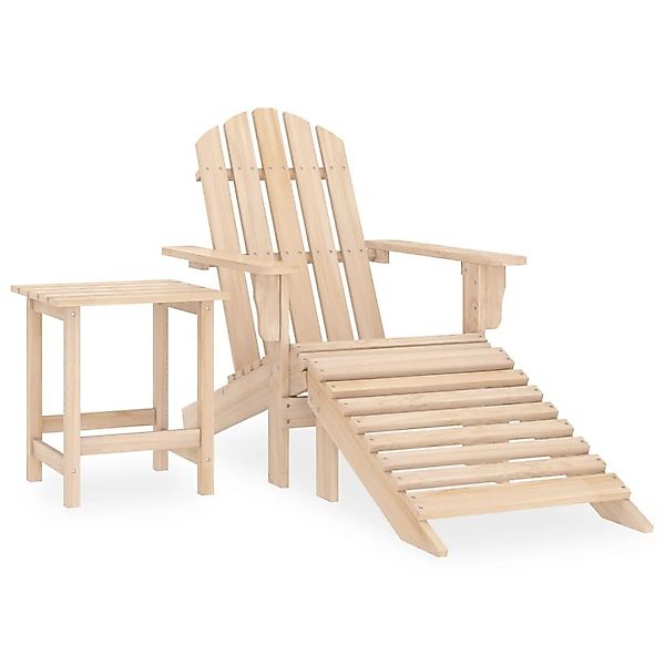 furnicato Gartenstuhl Adirondack-mit Fußstütze & Tisch günstig online kaufen