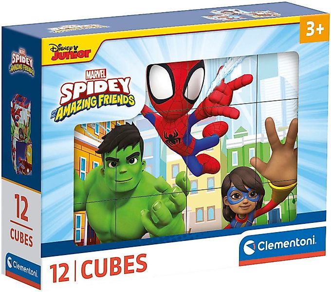 Clementoni® Würfelpuzzle Spidey und seine Superfreunde, 12 Puzzleteile, Mad günstig online kaufen