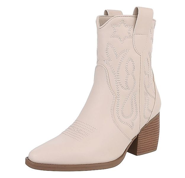 Ital-Design Elegante Westernboots für Damen mit Stickerei und Komfort Weste günstig online kaufen