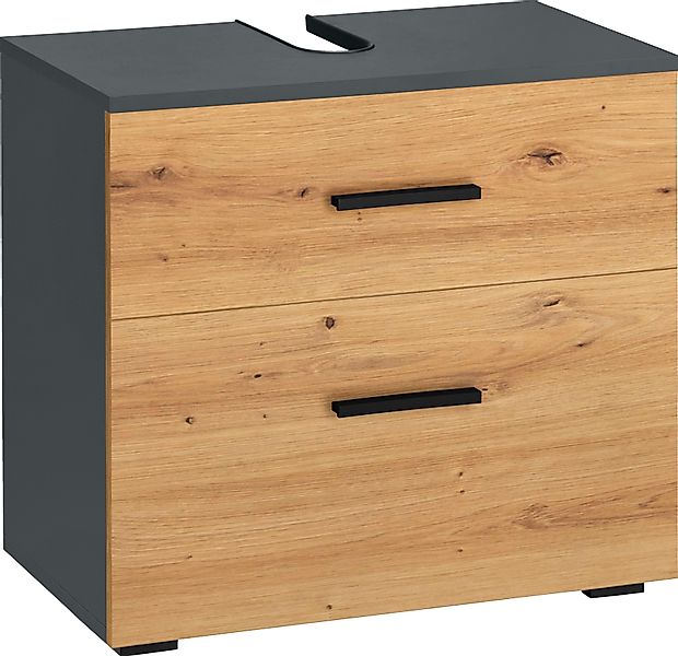 INOSIGN Waschbeckenunterschrank "Skara", mit Klappe und Schubkasten, schwar günstig online kaufen