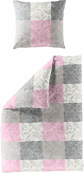 BIERBAUM Bettwäsche "3092" 2 Stk. Biber, 100 % Baumwolle, pflegeleicht, kus günstig online kaufen