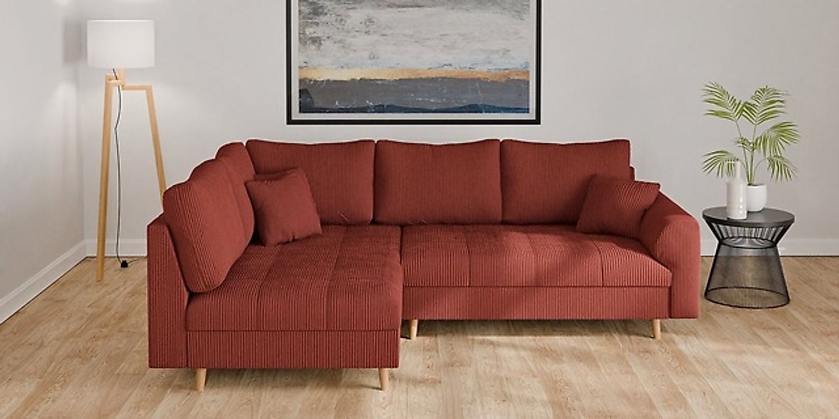 Home affaire Ecksofa »CHARRE L-Form mit Ottomane, Maße B/T/H: 231/161/81 cm günstig online kaufen