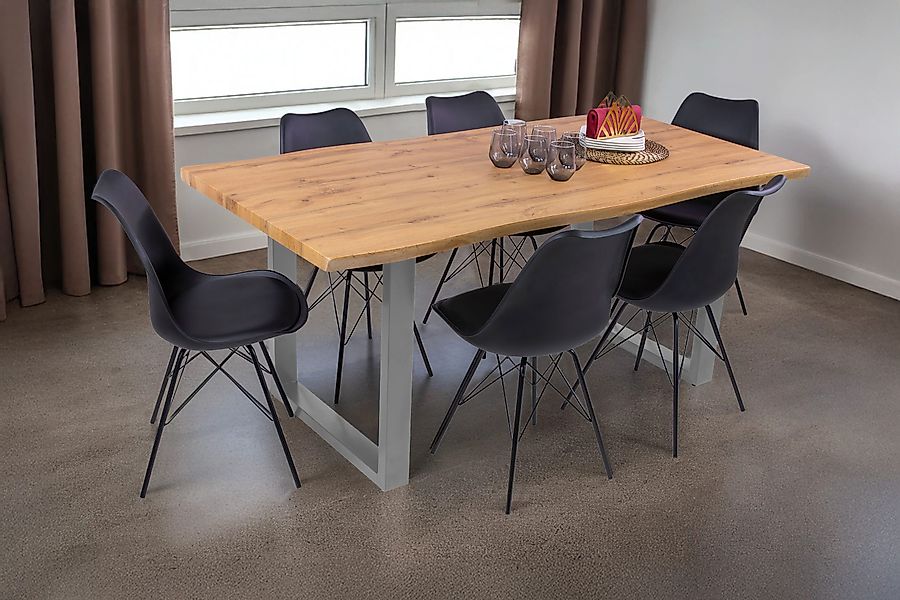 Loreno® Esstisch Josy, Holz Wildeiche-Optik, Baumkante, günstig online kaufen