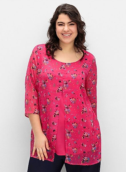 Sieh an! Klassische Bluse Longbluse 3/4-Arm günstig online kaufen