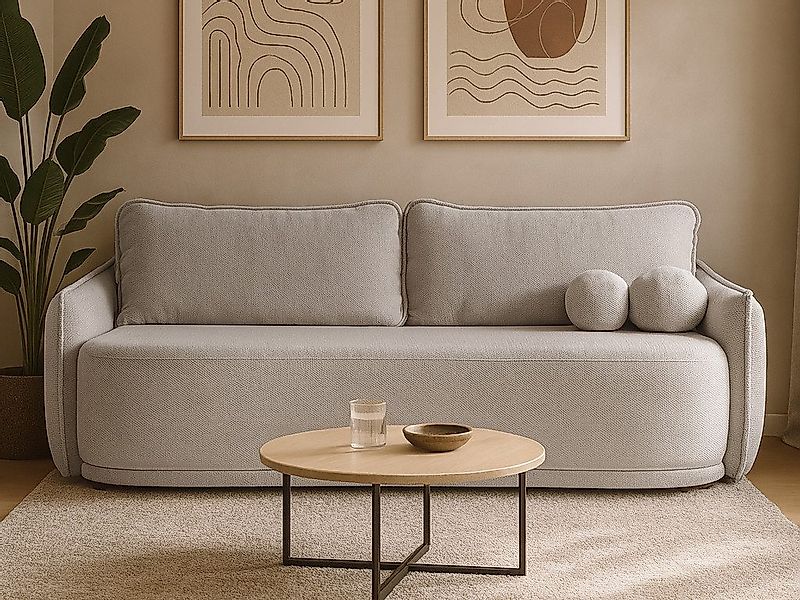 Beautysofa Schlafsofa PURO 3-Sitzer, mit Bettfunktion günstig online kaufen