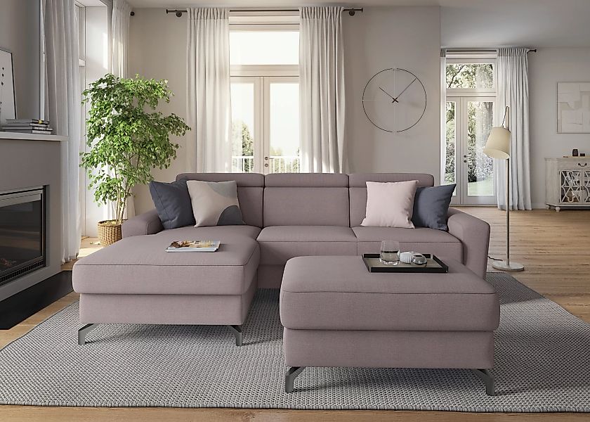 sit&more Ecksofa "Scarlett L-Form", inklusive Kopfteilverstellung, wahlweis günstig online kaufen