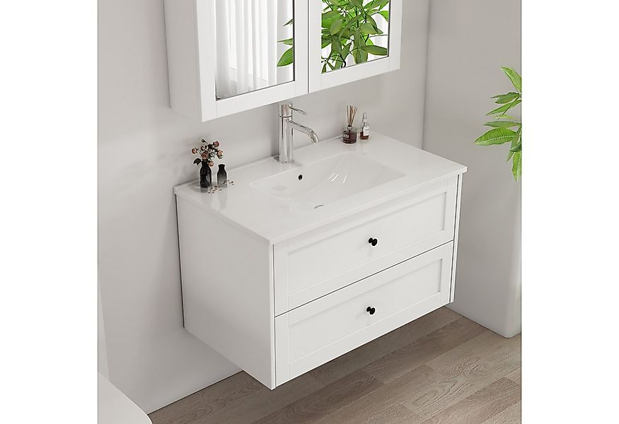 welltime Waschtisch Rotterdam, Badmöbel inkl. Keramikwaschbecken, in versch günstig online kaufen