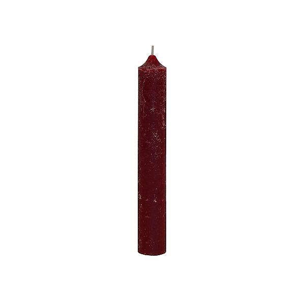 B&S Spitzkerze Rustikale Stabkerze durchgefärbt bordeaux günstig online kaufen