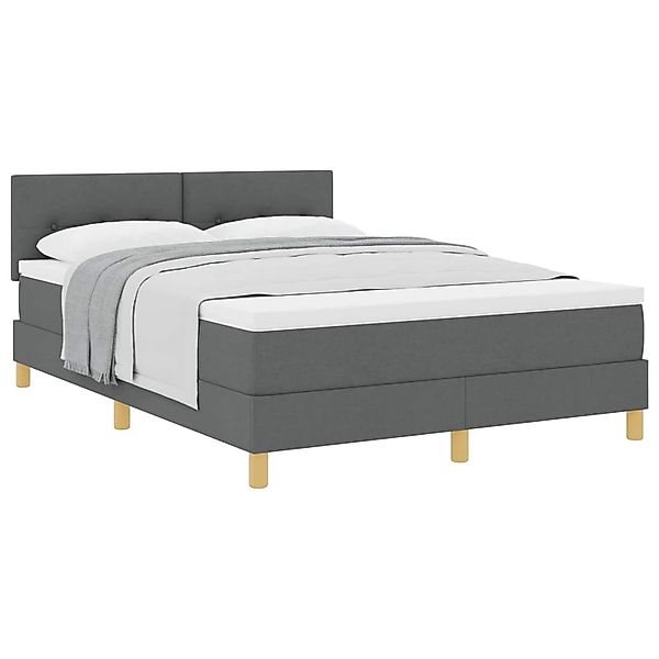 vidaXL Boxspringbett mit Matratze Dunkelgrau 160 x 200 cm Stoff 3338931 günstig online kaufen