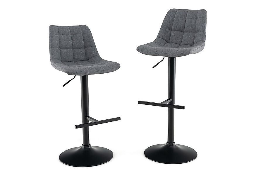 COSTWAY Barhocker (2er Set), Küchenstuhl drehbar & höhenverstellbar, mit Fu günstig online kaufen