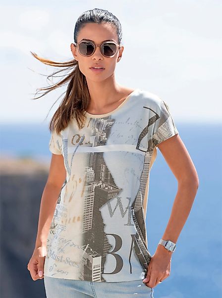 heine Kurzarmshirt "Druck-Shirt" 1 Stk. tlg. günstig online kaufen