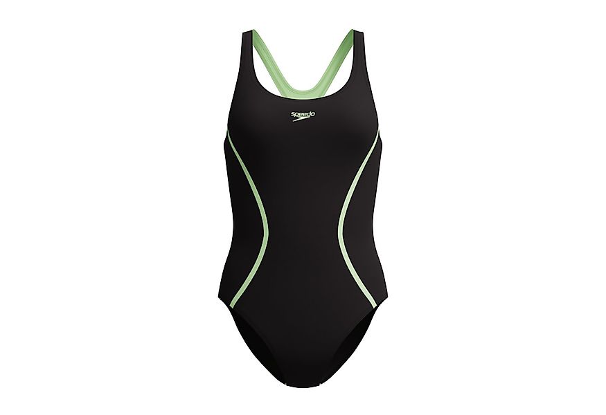 Speedo Badeanzug SOLID SPLICE MEDALIST 1PC BLU/DKBLU günstig online kaufen