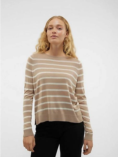 Vero Moda Strickpullover Weicher Feinstrick Pullover Rundhals Sweater Strei günstig online kaufen