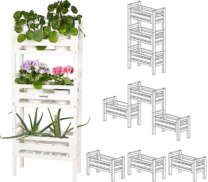 needs&wants® Blumenständer Pflanzenständer Blumentreppe Pflanzenregal Blume günstig online kaufen