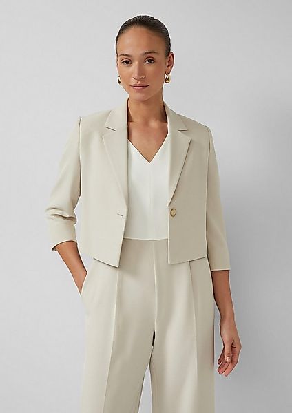 s.Oliver Jackenblazer Indoor-Jacke Cropped-Blazer mit 3/4-Ärmeln günstig online kaufen