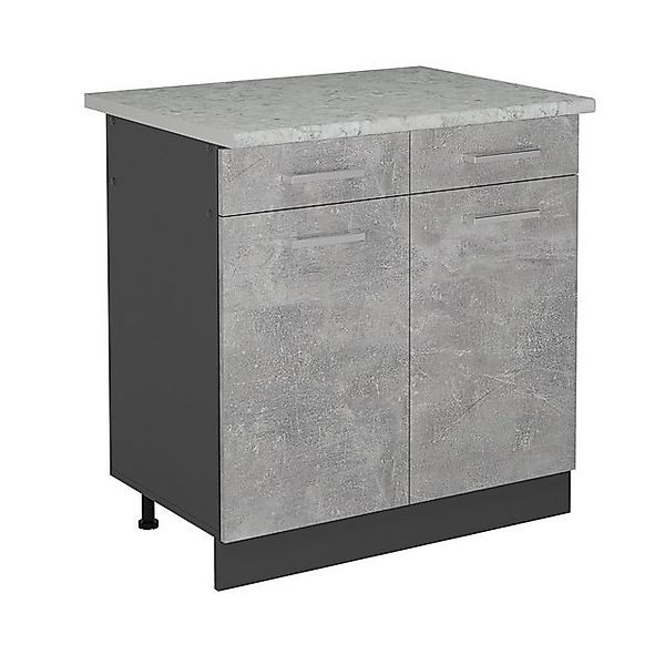 Vicco Unterschrank R-Line, Beton/Anthrazit, 80 cm AP Marmor günstig online kaufen