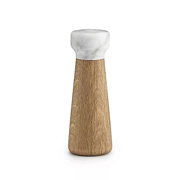 Normann Copenhagen - Craft Salzmühle - marmor weiß/Fuß eiche natur/H x Ø 18 günstig online kaufen