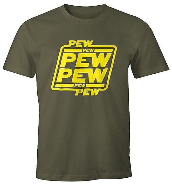 MoonWorks Print-Shirt Herren T-Shirt Pew Pew Pew Fun-Shirt Moonworks® mit P günstig online kaufen