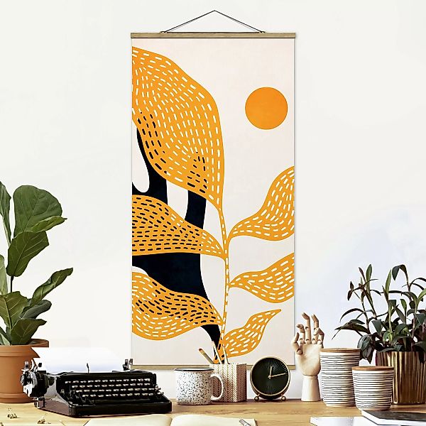 Stoffbild mit Posterleisten Sonnenschein im Garten günstig online kaufen