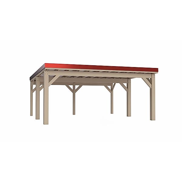 Holzbrüder Carport Ralf 36 250 kg/m² Imprägniert-Rot günstig online kaufen