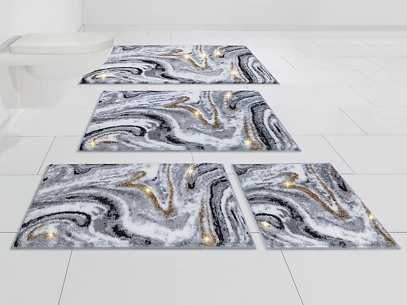 my home Badematte "Gloria" Höhe 20 mm rutschhemmend beschichtet fußbodenhei günstig online kaufen