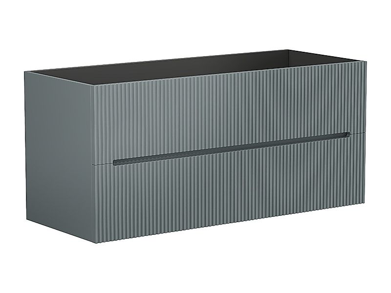 Waschbeckenunterschrank hängend - 120 cm - Grau gerippt - PAVANI günstig online kaufen