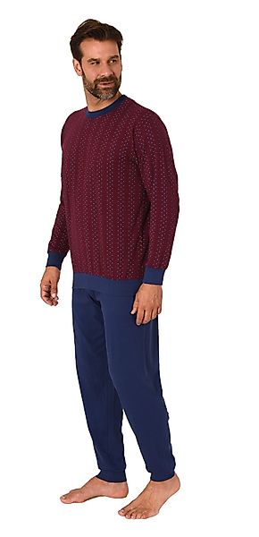 Normann Pyjama Herren Schlafanzug lang mit günstig online kaufen