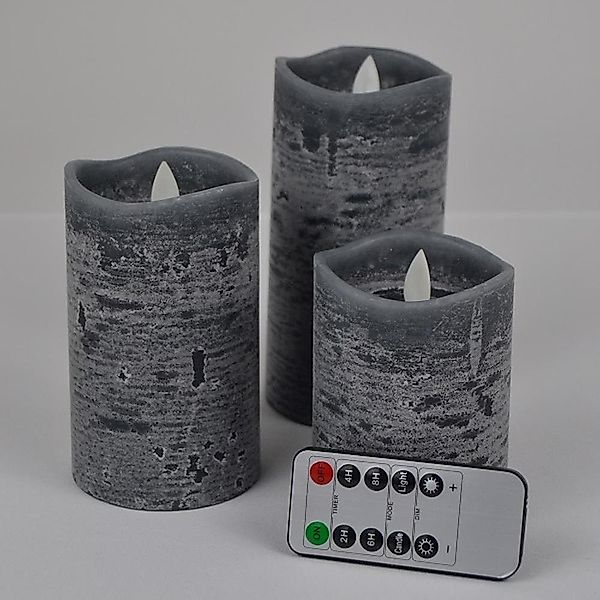 FHS LED-Kerze 3er LED Echtwachskerzen Set günstig online kaufen